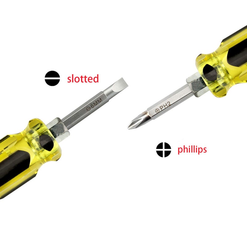 Buspoll Stubby Magnetic short Screwdriver with Phillips and Flat Heads - Perfect for DIY Repairs - Image 5